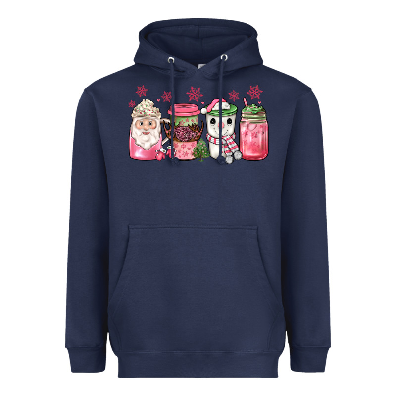 Pink Christmas Coffee Heavyweight Hoodie by JahusDesignShop | Teevron