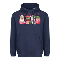 Navy pink Christmas coffee Heavyweight Hoodie - JahusDesignShop