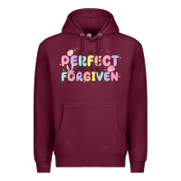 Burgundy not perfect just forgiven Premium Hoodie - MaliasSmallBusiness