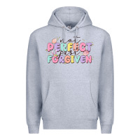 Heather Grey not perfect just forgiven Premium Hoodie - MaliasSmallBusiness