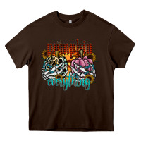 Chocolate Brown Pumpkin Everything Heavy Core Tee - CowhideDigitalArt