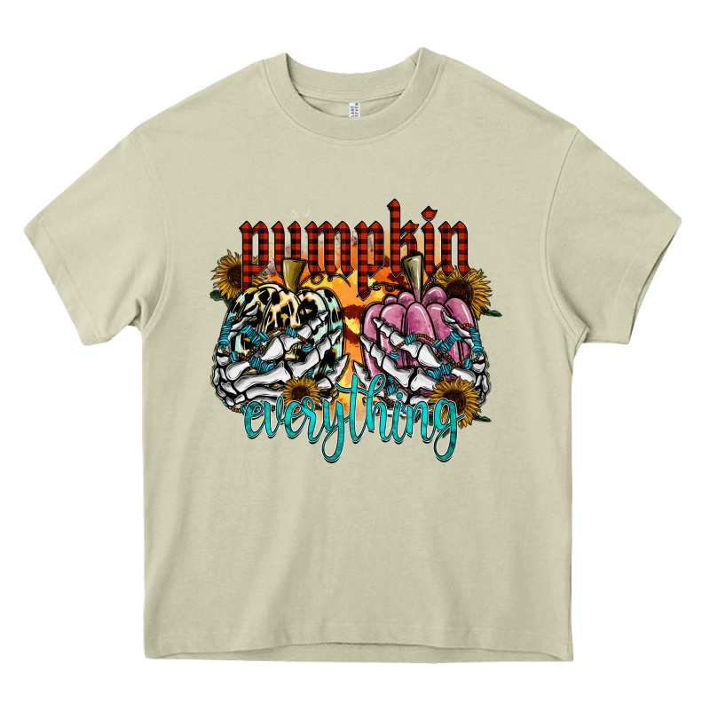 Pumpkin Everything Heavy Core Tee by CowhideDigitalArt | Teevron