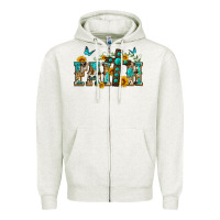 Oatmeal Heather western faith Zipper Hoodie - Zillion Design Studio