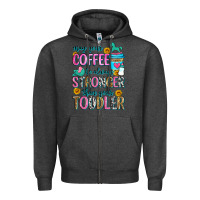 Charcoal Heather may your coffee be always stronger than your toodl Zipper Hoodie - Zillion Design Studio