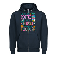 Navy may your coffee be always stronger than your toodl Zipper Hoodie - Zillion Design Studio