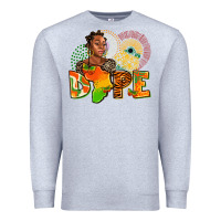 Heather Grey dope juneteenth Premium Sweatshirt - AdoDesignShop