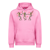 Fuchsia Pink dancing skeleton christmas Urban Hoodie - MaliasSmallBusiness