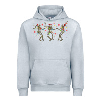 Heather Grey dancing skeleton christmas Urban Hoodie - MaliasSmallBusiness