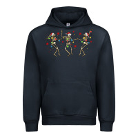 Navy dancing skeleton christmas Urban Hoodie - MaliasSmallBusiness