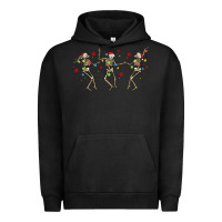 Pigment Black dancing skeleton christmas Urban Hoodie - MaliasSmallBusiness