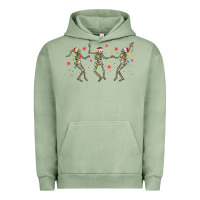 Pigment Oil Green dancing skeleton christmas Urban Hoodie - MaliasSmallBusiness