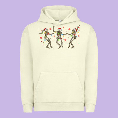 Dancing Skeleton Christmas Urban Hoodie Designed By Maliassmallbusiness