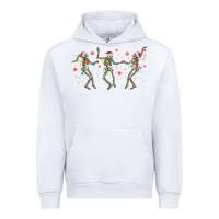 White dancing skeleton christmas Urban Hoodie - MaliasSmallBusiness