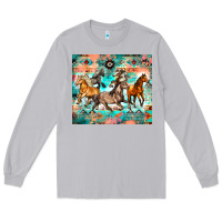 Moon Dust western running horses Long Sleeve Tee - Zillion Design Studio