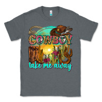 Charcoal Heather cowboy take me away Classic Tee - Zillion Design Studio