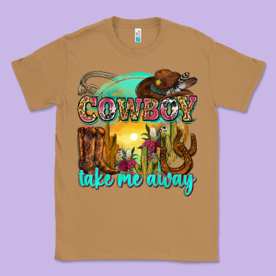 Cowboy Take Me Away Classic Tee Designed By Zillion Design Studio