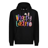 Black happy easter Premium Hoodie - MaliasSmallBusiness