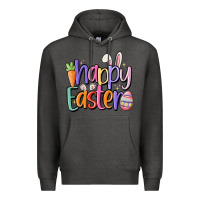 Charcoal Heather happy easter Premium Hoodie - MaliasSmallBusiness