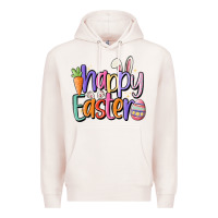 Pale Pink happy easter Premium Hoodie - MaliasSmallBusiness