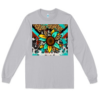 Moon Dust turquoise gemstone sunflower Long Sleeve Tee - Zillion Design Studio
