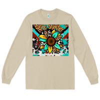 Mushroom turquoise gemstone sunflower Long Sleeve Tee - Zillion Design Studio