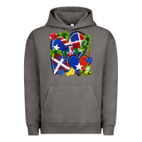 Pigment Tornado puerto rico with dominican republic hearts Urban Hoodie - NancyCooperArtShop