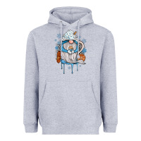 Heather Grey winter gnome coffee Heavyweight Hoodie - JahusDesignShop