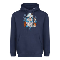 Navy winter gnome coffee Heavyweight Hoodie - JahusDesignShop