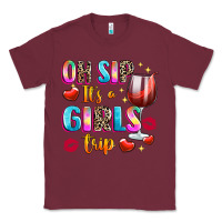 Burgundy oh sip its a girls Classic Tee - texasbilliewilder
