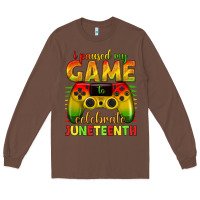 Chestnut i paused my game celebrate juneteenth Long Sleeve Tee - texasbilliewilder