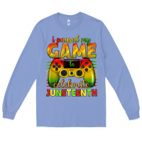 Colony Blue i paused my game celebrate juneteenth Long Sleeve Tee - texasbilliewilder