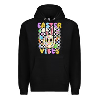 Black easter vibes smiley face Premium Hoodie - MaliasSmallBusiness