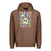 Chestnut easter vibes smiley face Premium Hoodie - MaliasSmallBusiness