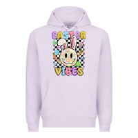 Lilac easter vibes smiley face Premium Hoodie - MaliasSmallBusiness