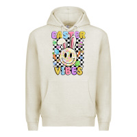 Oatmeal Heather easter vibes smiley face Premium Hoodie - MaliasSmallBusiness