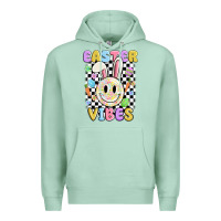 Seafoam easter vibes smiley face Premium Hoodie - MaliasSmallBusiness