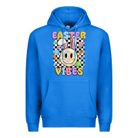 True Royal easter vibes smiley face Premium Hoodie - MaliasSmallBusiness