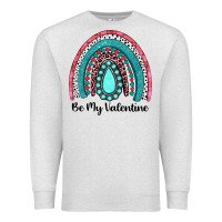 Oatmeal Heather be my valentine gemstone rainbow Premium Sweatshirt - JahusDesignShop