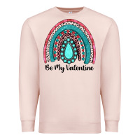 Pale Pink be my valentine gemstone rainbow Premium Sweatshirt - JahusDesignShop