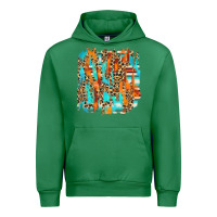 Emerald serape with leopard pattern Urban Hoodie - NancyCooperArtShop