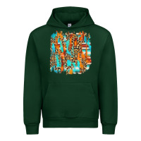 Foreset Green serape with leopard pattern Urban Hoodie - NancyCooperArtShop