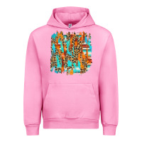 Fuchsia Pink serape with leopard pattern Urban Hoodie - NancyCooperArtShop
