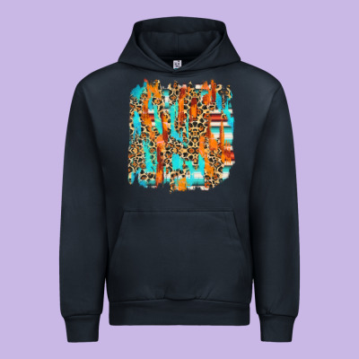 Serape With Leopard Pattern Urban Hoodie Designed By Nancycooperartshop