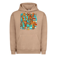 Pigment Burro serape with leopard pattern Urban Hoodie - NancyCooperArtShop