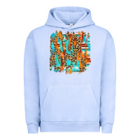 Pigment Grape Ice serape with leopard pattern Urban Hoodie - NancyCooperArtShop