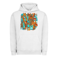 Pigment Lunar Rock serape with leopard pattern Urban Hoodie - NancyCooperArtShop