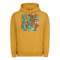 Pigment Peanut Butter serape with leopard pattern Urban Hoodie - NancyCooperArtShop