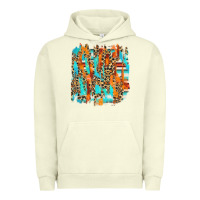 Pigment Pistachio serape with leopard pattern Urban Hoodie - NancyCooperArtShop
