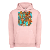 Pigment Salmon serape with leopard pattern Urban Hoodie - NancyCooperArtShop