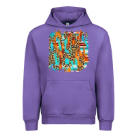 Tulip serape with leopard pattern Urban Hoodie - NancyCooperArtShop